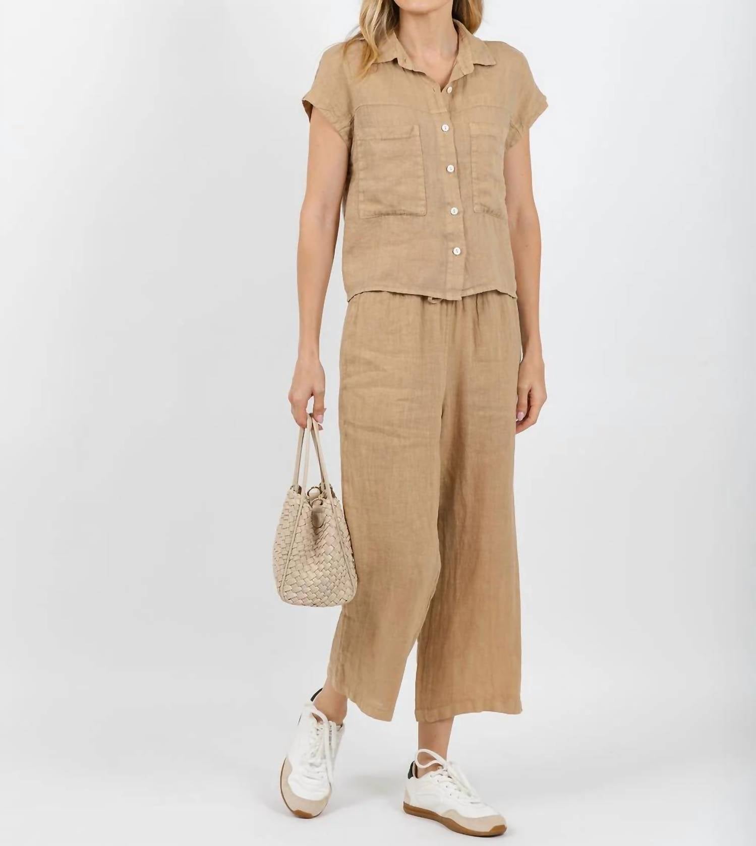 Elliott Lauren - Effie Short Sleeve Linen Shirt