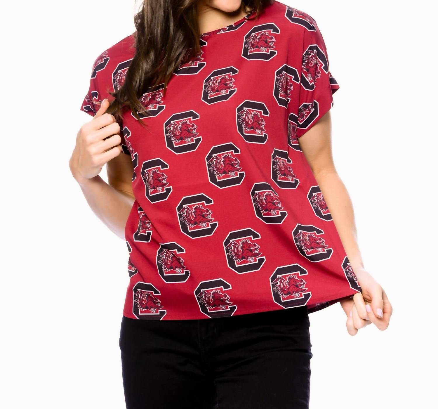 Stewart Simmons - Carolina Gamecocks Rolled Cuff Blouse