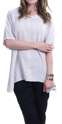 Gigi Moda - Tanya Linen Tunic Short Sleeve Top