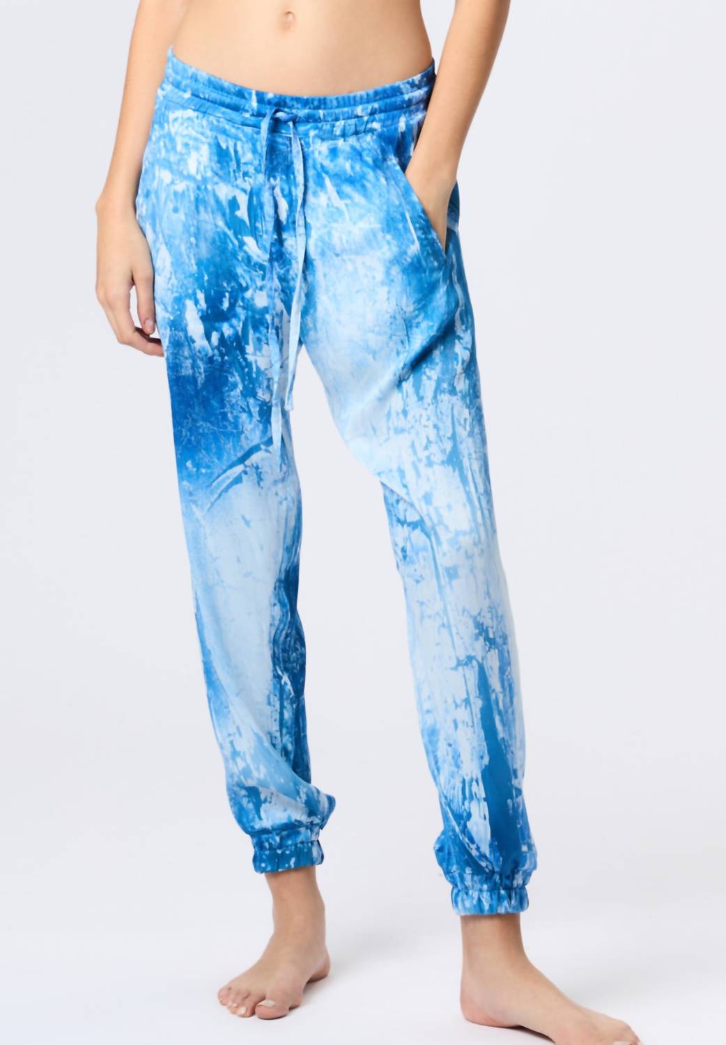 Avant Toi - Marmo Effect Silk Joggers