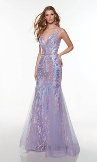 Alyce Paris - Sequin Tulle Fit And Flare Gown