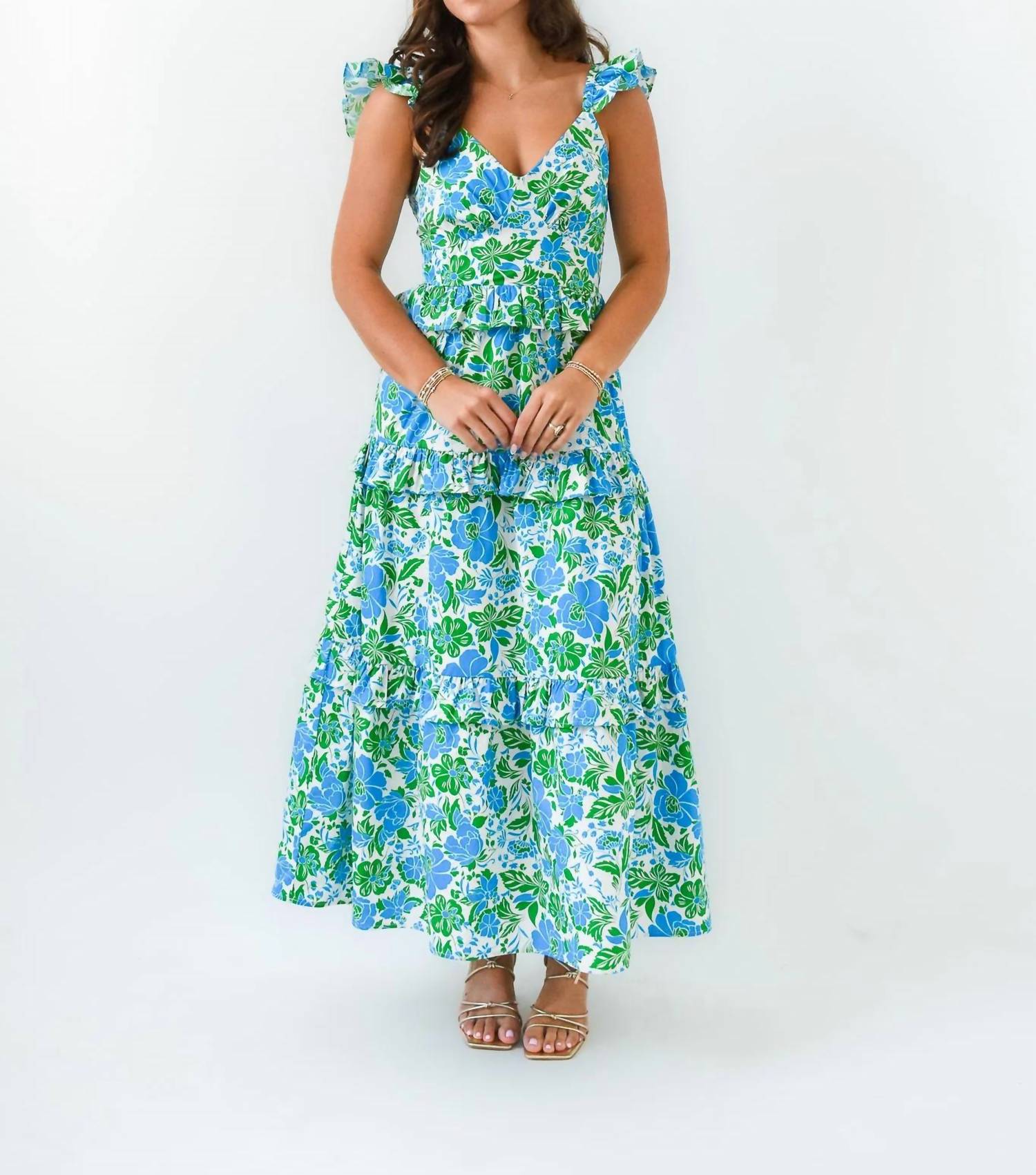 Sugarlips - Bivore Floral Tiered Maxi Dress
