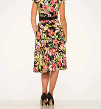 Orchid Bloom - Floral Swing Dress