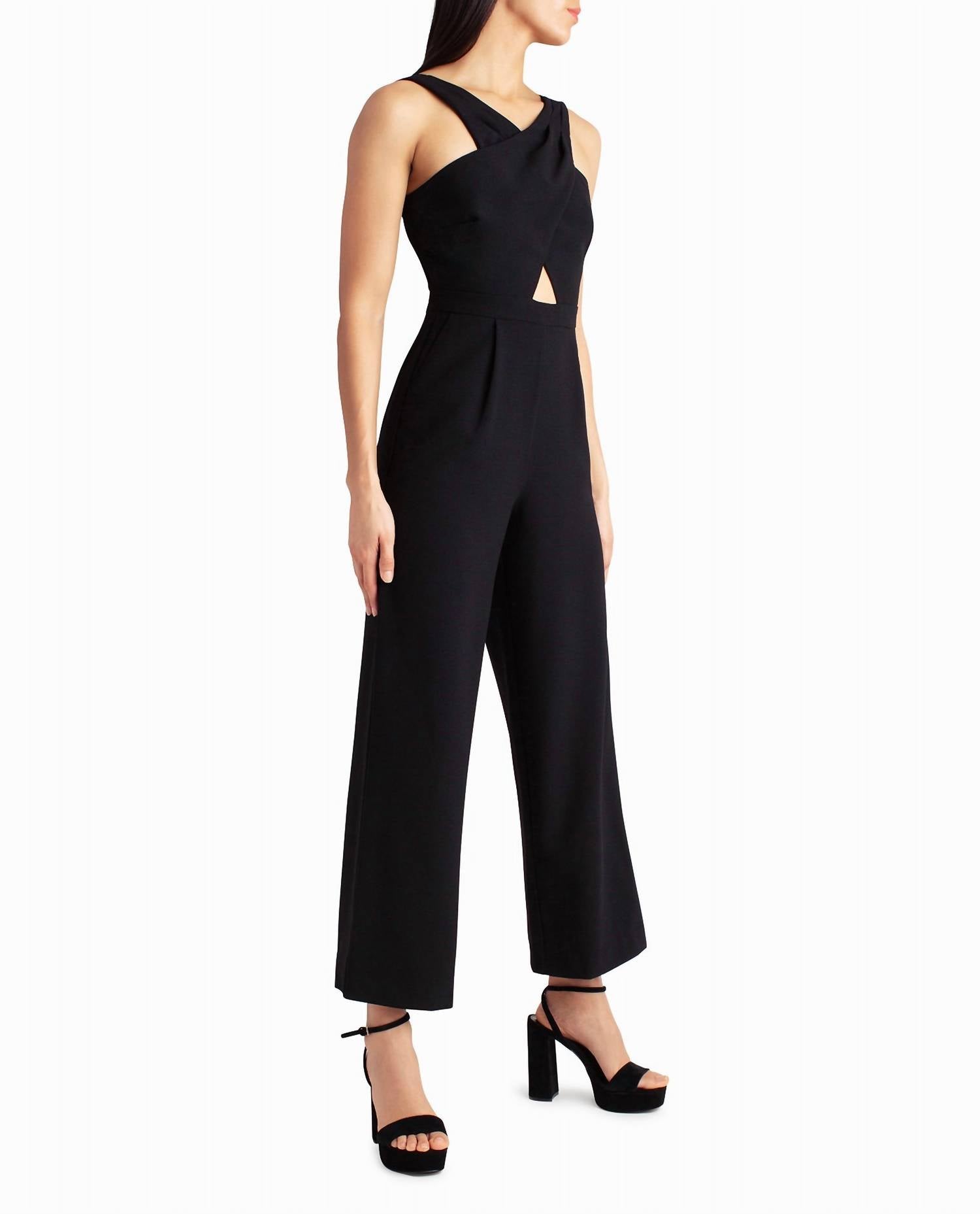 Nicole Miller - Charli Stretch Crepe Halter Neck Jumpsuit