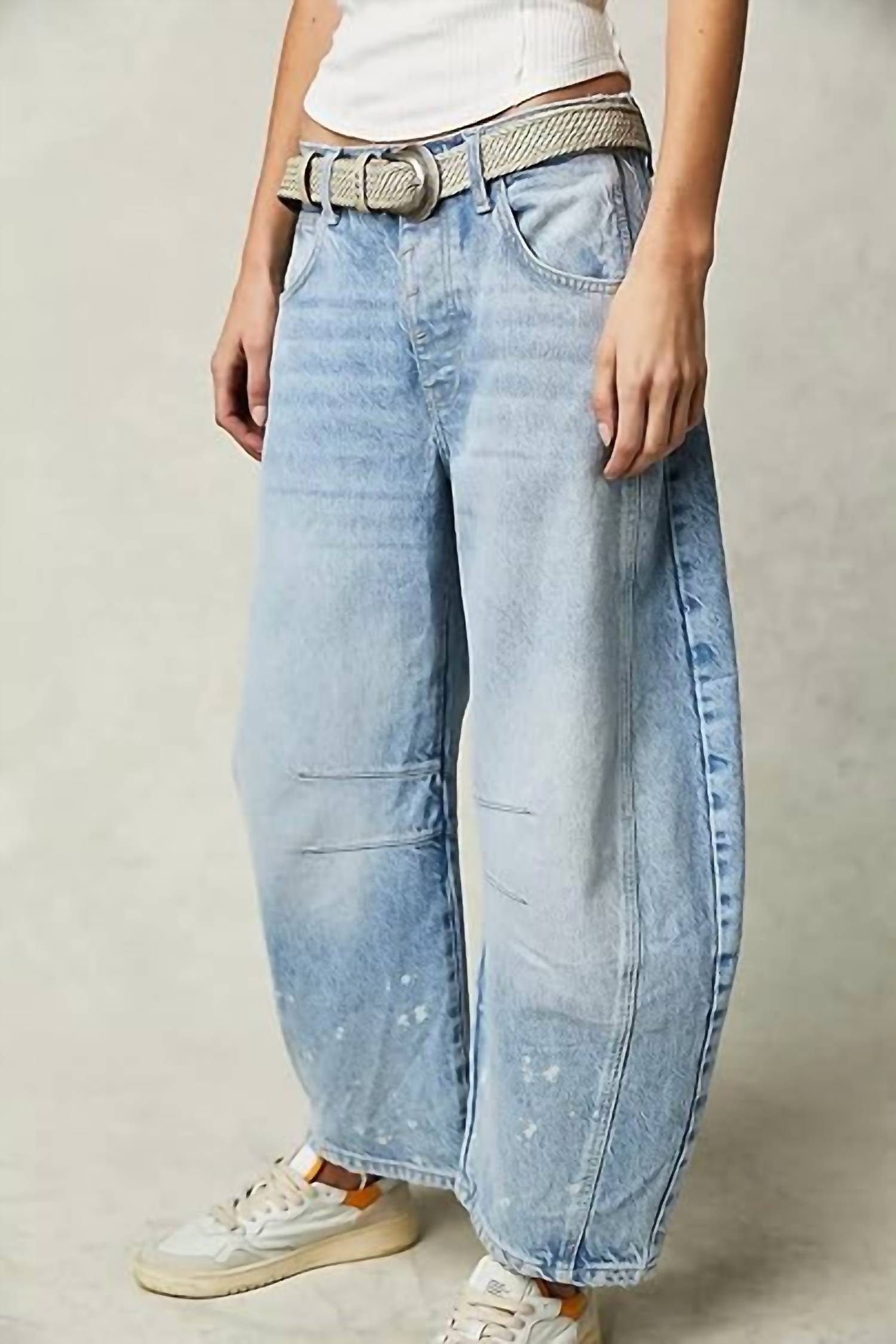 Sweetkama - Dusty Barrel Wide Leg Jeans