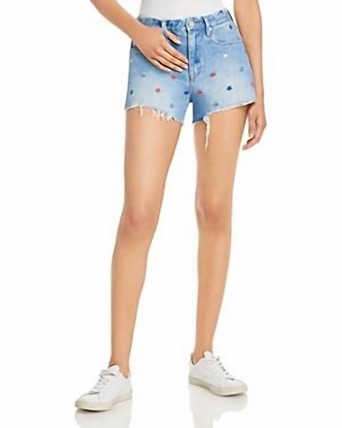 Blanknyc - Women's Star Embroidered Denim Shorts