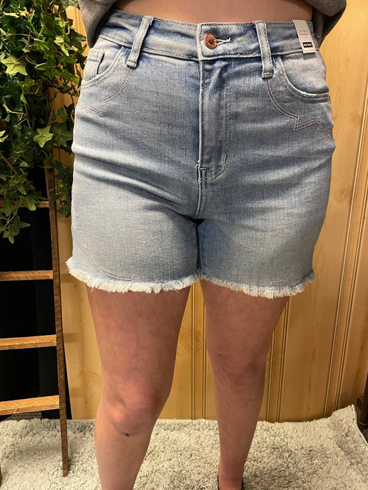 Judy Blue - Western Embroidered Denim Short