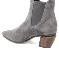Django & Juliette Women's Jinks Leather Ankle Boot in chocolate suede - women's shoe - detail view