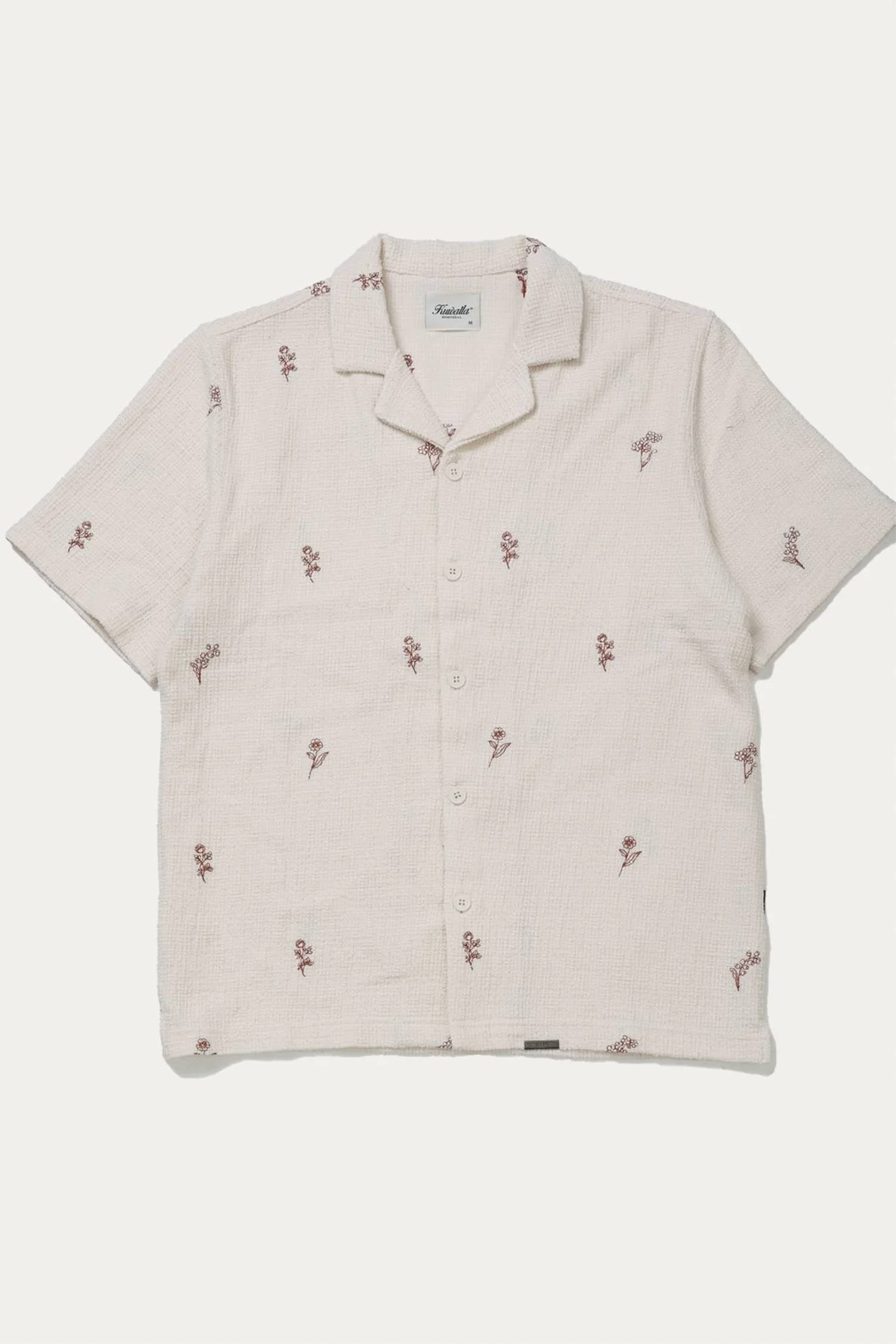 Kuwalla - Embroidered Floral Button Down Shirt