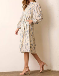 Baevely By Wellmade - Rosie Floral V-neck Dress