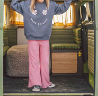 feather 4 arrow Girls Meadow Bell Bottom in misty mauve - kids' item