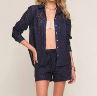 Heartloom - Gia Button-down Top Adn Shorts Set