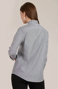 Tyler Boe - Kelsey Ruffle Collar Striped Shirt