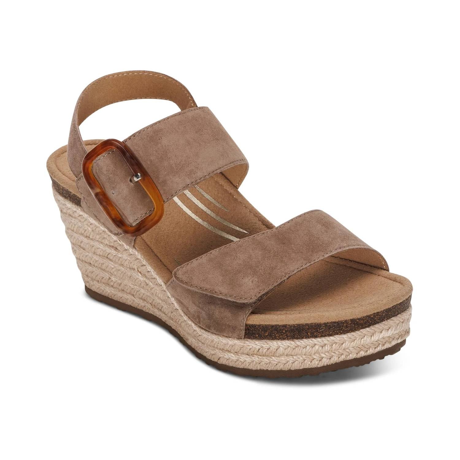 Aetrex - Women's Ashley Arch Support Wedged Sandal