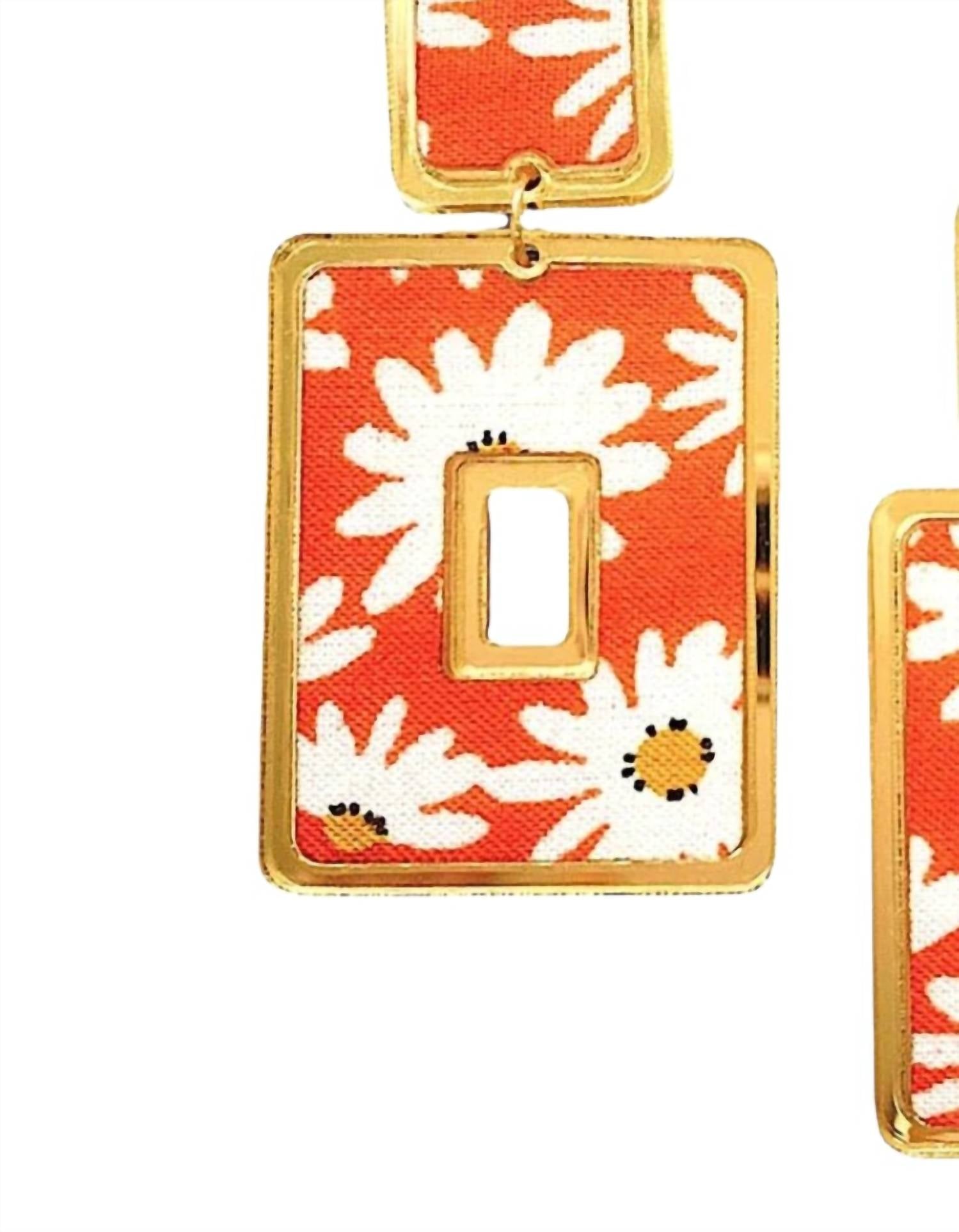Bohemian Gemme - Women's Daisy Statement Earrings