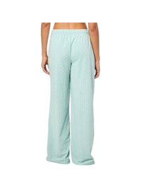 PJ Salvage Very Terry Cable Pants in soft sage - women's pants - detail view