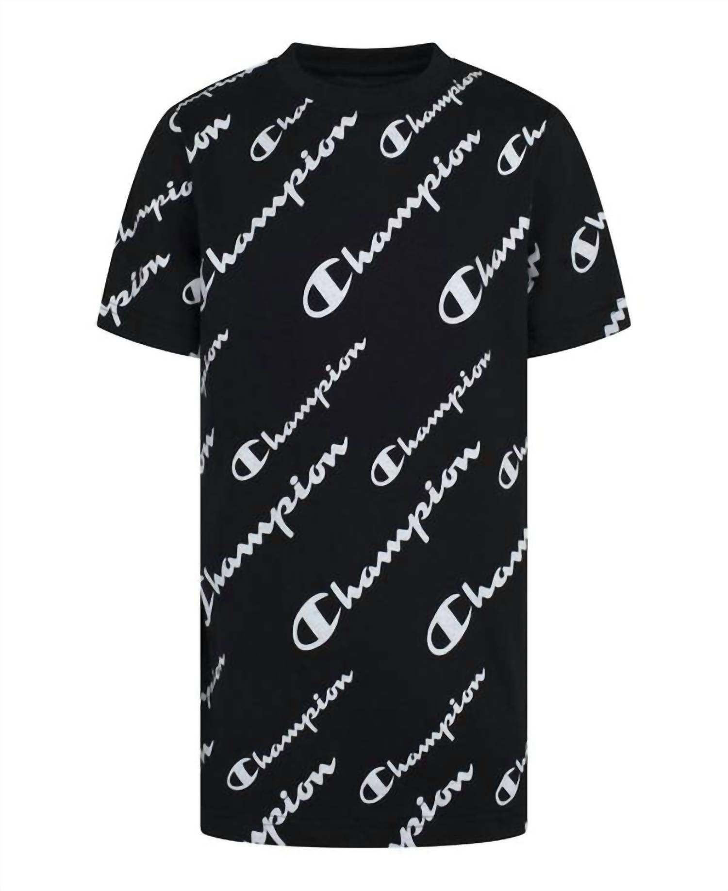 Champion - Boys Short Sleeve All Over Print Top