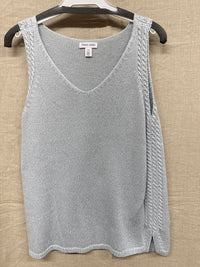 TRIBAL Women's Sweater Tank in blue silver - women's sweater