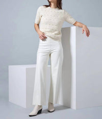 Lysse - High Waist Vegan Leather Wide Leg Pants