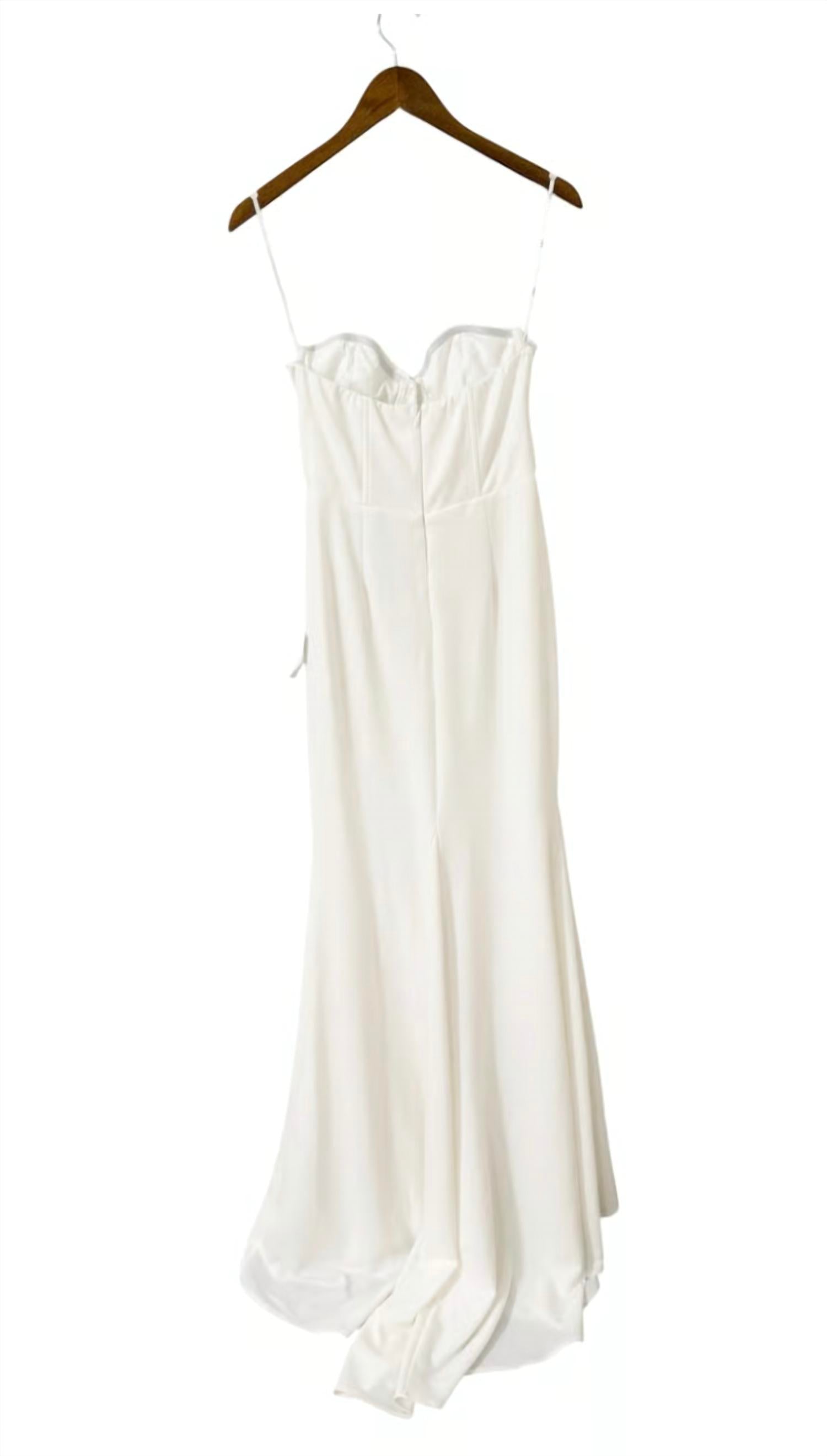 Lulus - Women's Strapless Corset Mermaid Wedding Dress