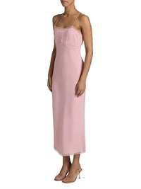 Loveshackfancy - Isolis Lace Bow Crepe Midi Dress