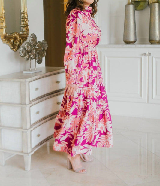 Fate - Long Sleeve Floral Maxi Dress