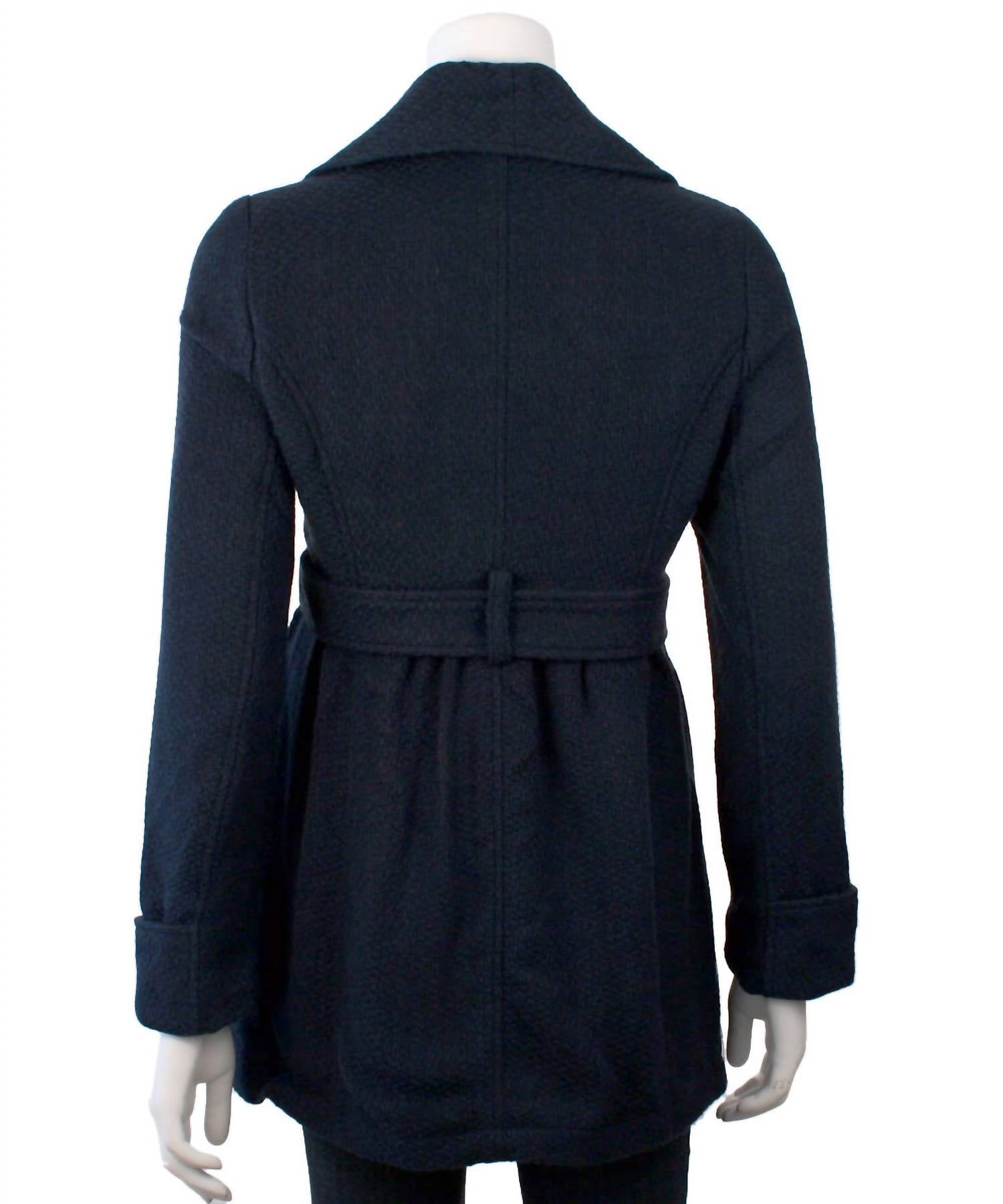 Tulle - Double Breasted Coat with Shawl Collar
