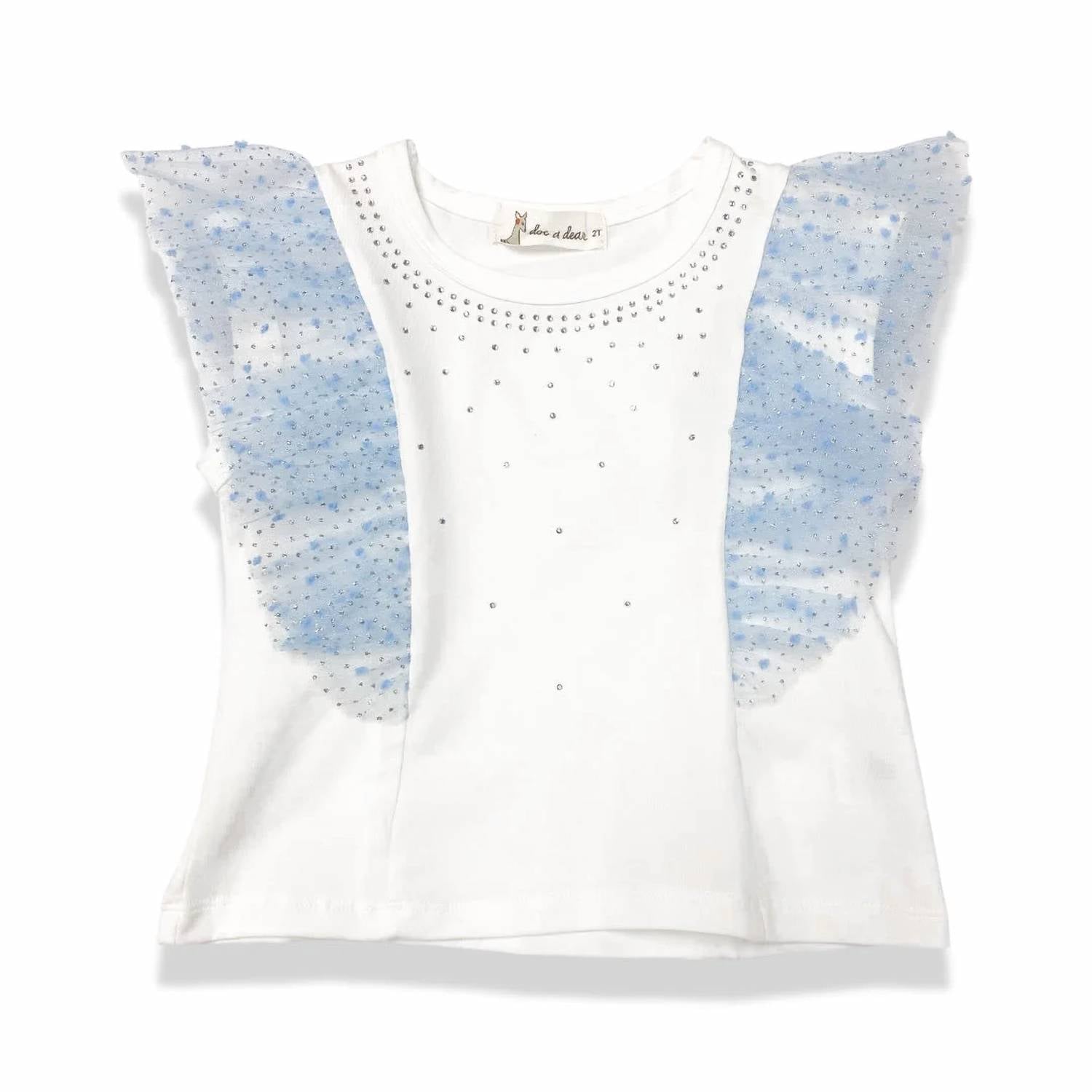 Doe A Dear - Kid's Dot Mesh Tee & Tutu Set