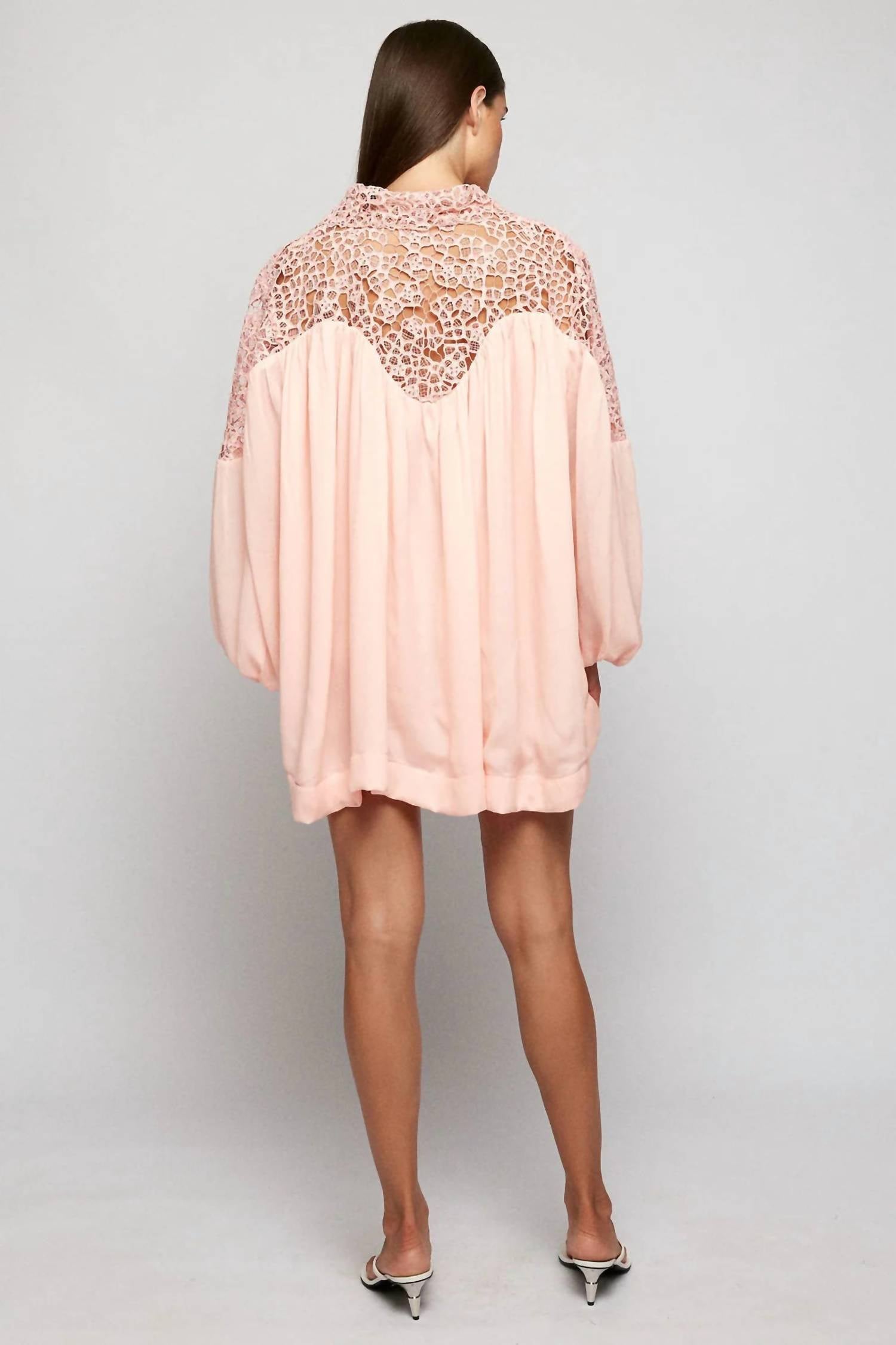S/W/F - Babydoll Mini Shirt Dress