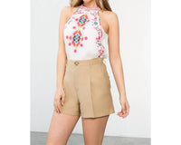 Thml - Halter Embroidered Top