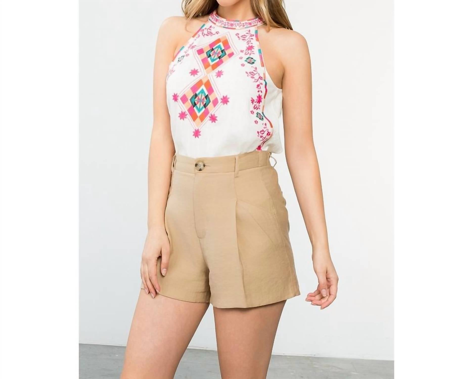 Thml - Halter Embroidered Top