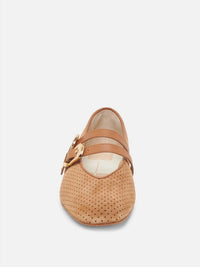 Dolce Vita Women's Baylee Flats in pecan perforated suede - women's flats - view 4