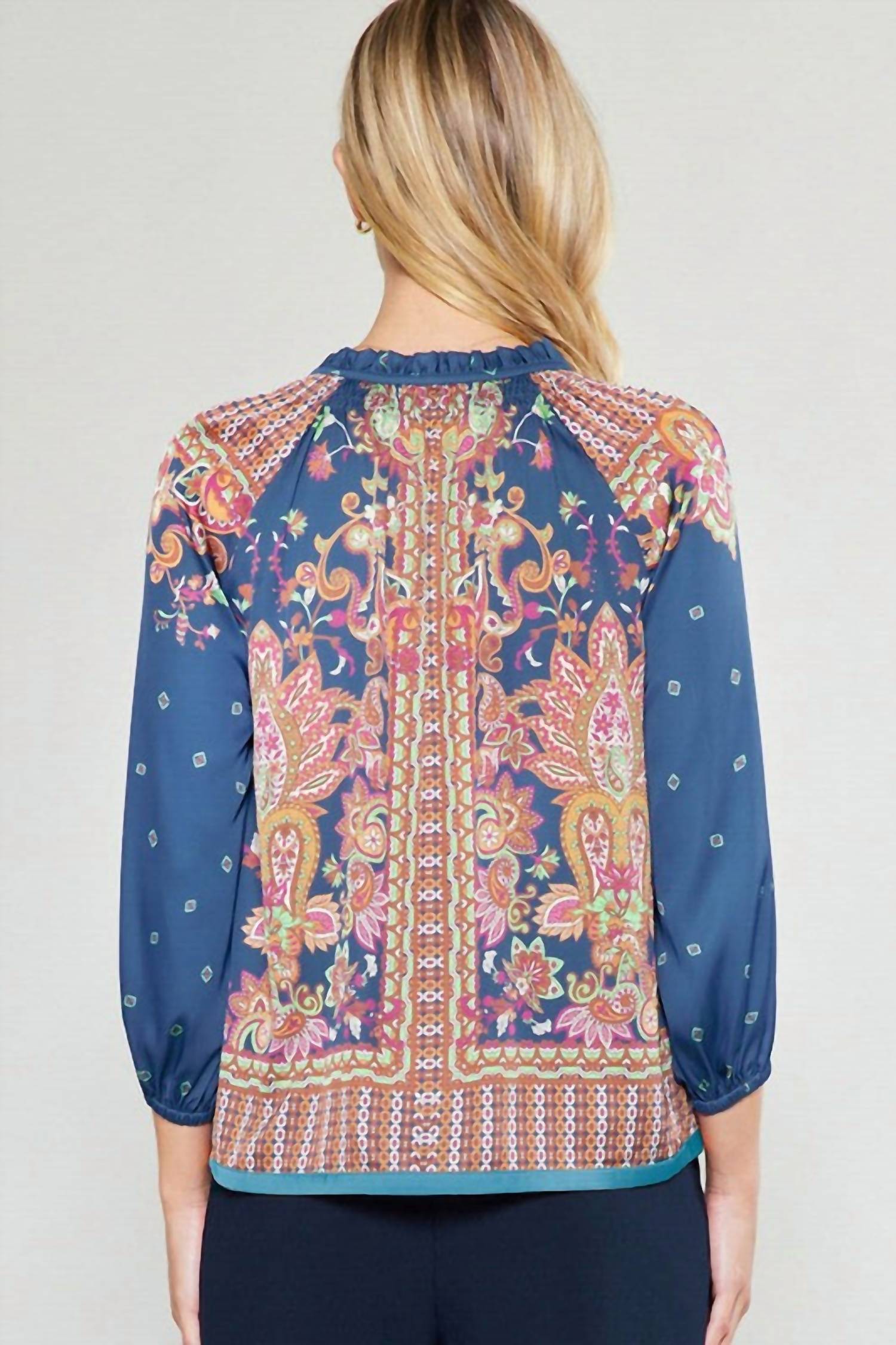 Current Air - Paisley 3/4 Sleeve Blouse
