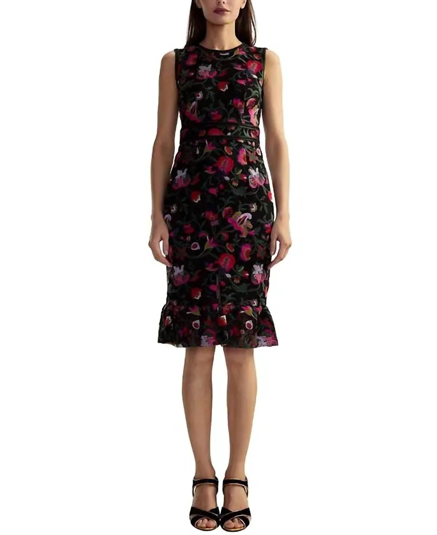 Cynthia Rowley - Embroidered Sleeveless Midi Dress