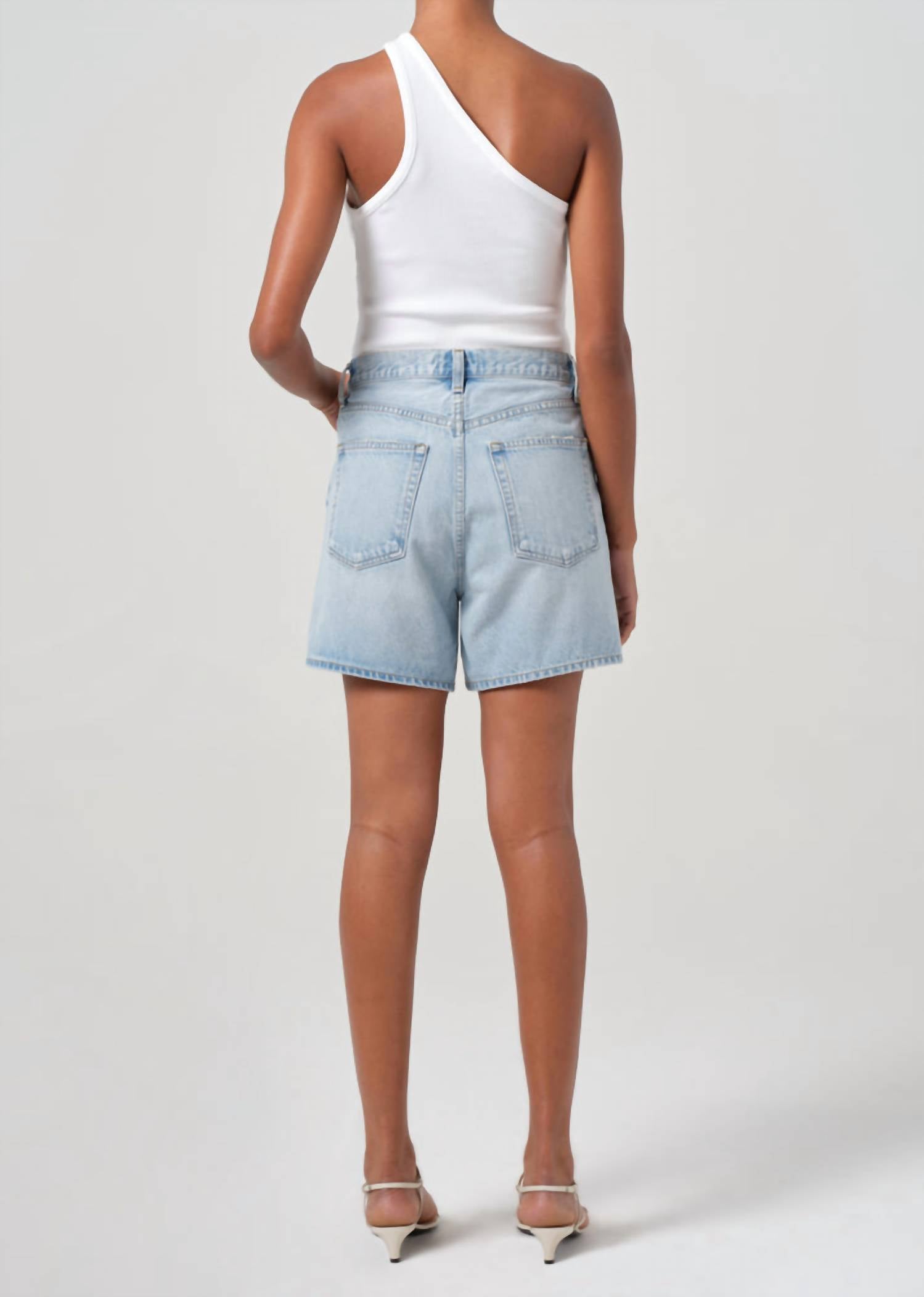 Agolde - V-waist Baggy Denim Shorts
