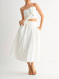 Evenuel - Tied Pleat Crop Set