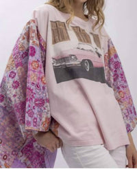 Blue Velvet - Elvis Poncho Sleeve Top