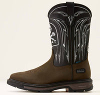 Ariat - Men's Workhog Xt Bolt Skull Waterproof Square Toe Pull-on Work Boot