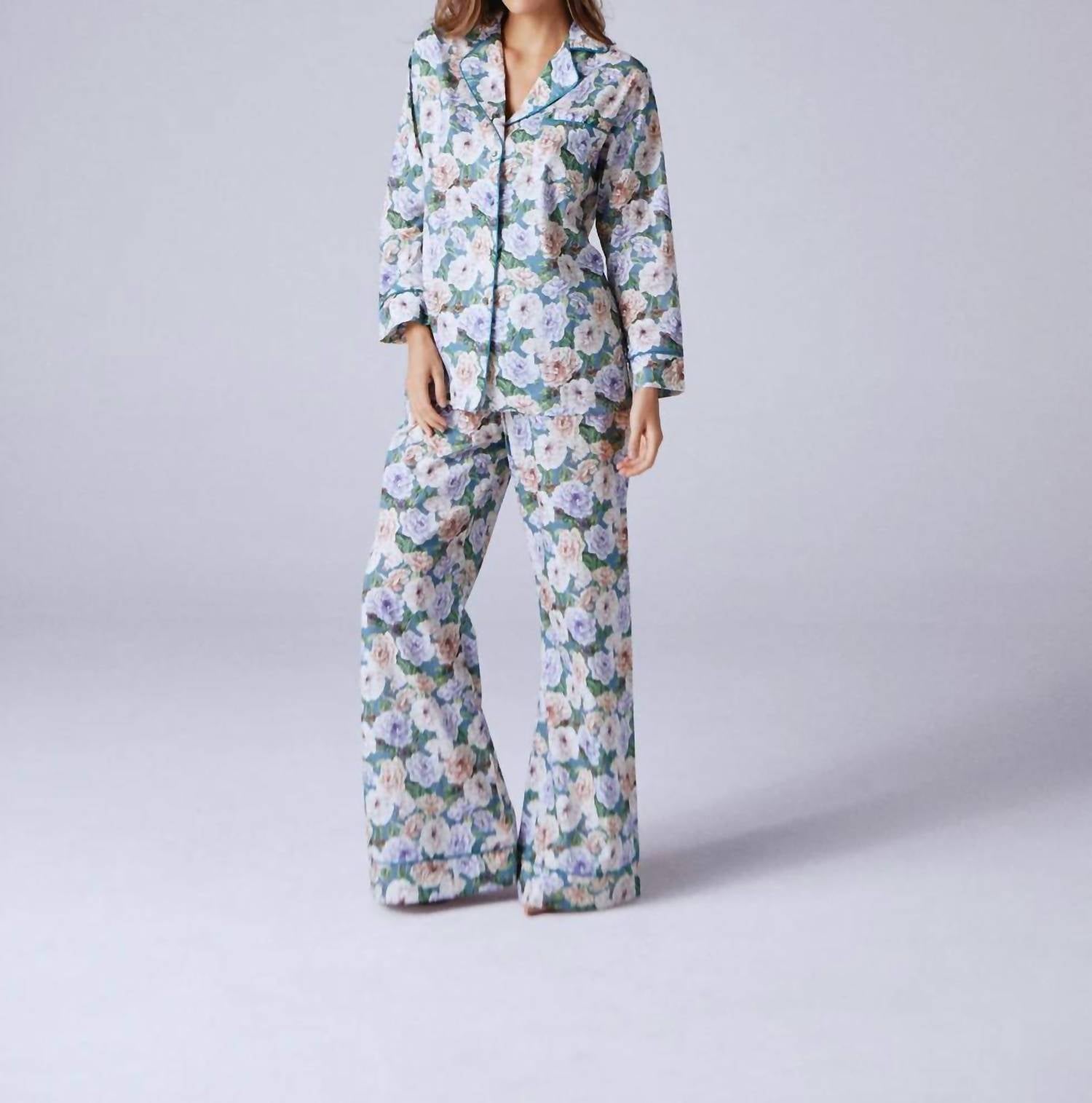 Noblesse Oblige Liberty Pajamas Bottom in blue - women's pants