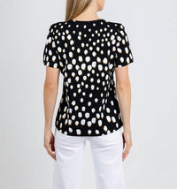 Leo & Ugo - Animal Print V Neck Top