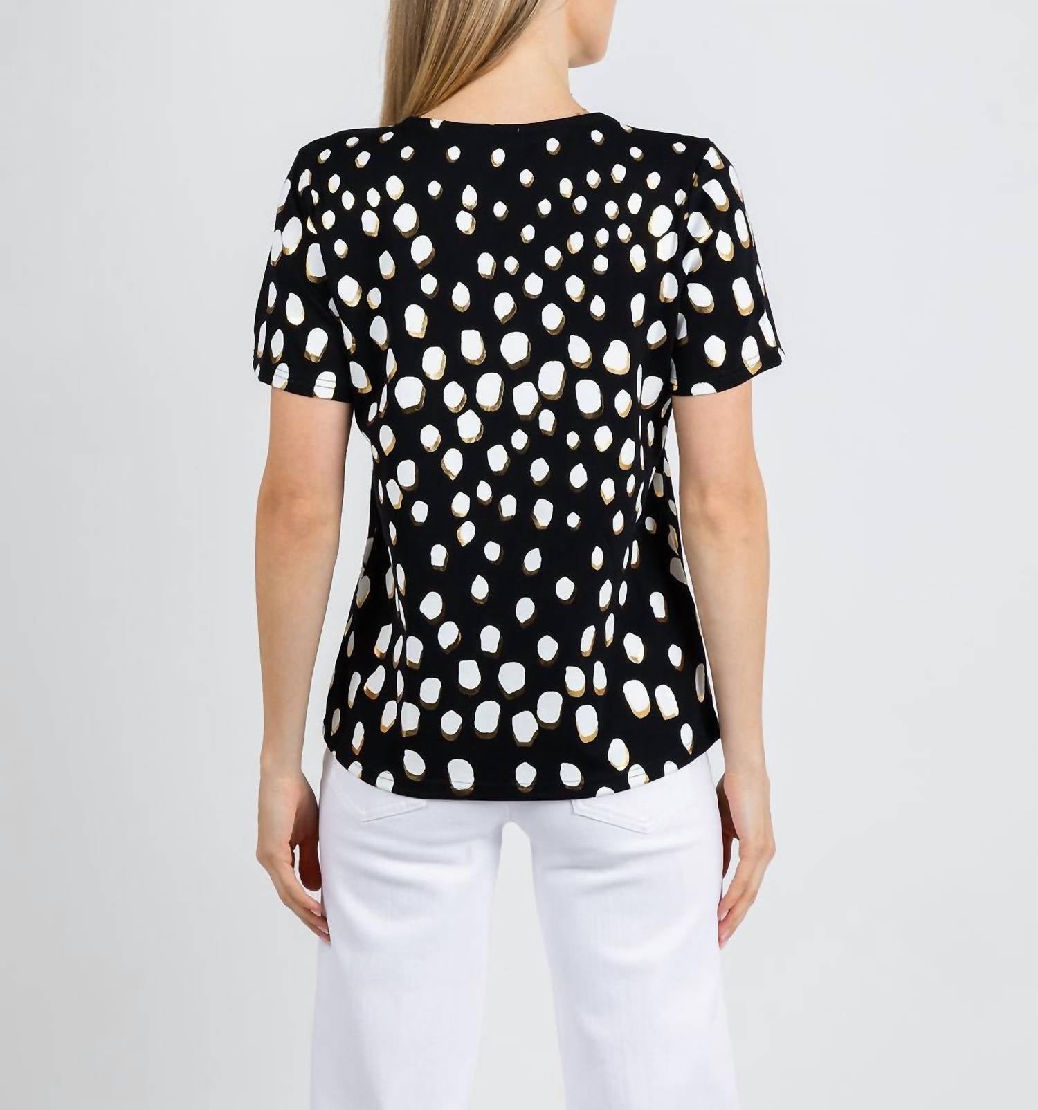 Leo & Ugo - Animal Print V Neck Top