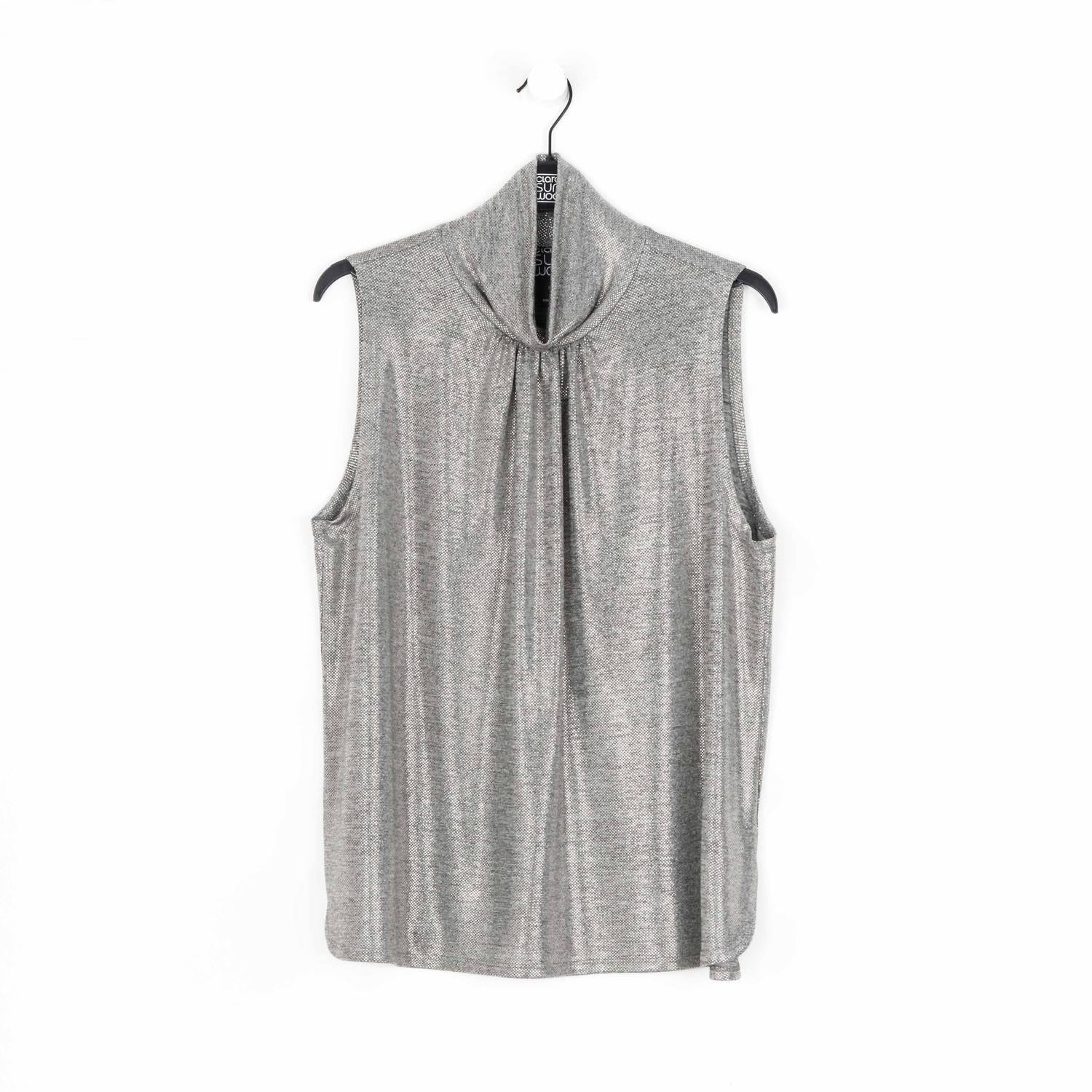 Clara Sunwoo - Shimmer Mock Blouse