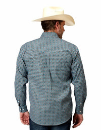 Roper - Long Sleeve Button Medallion Print Shirt