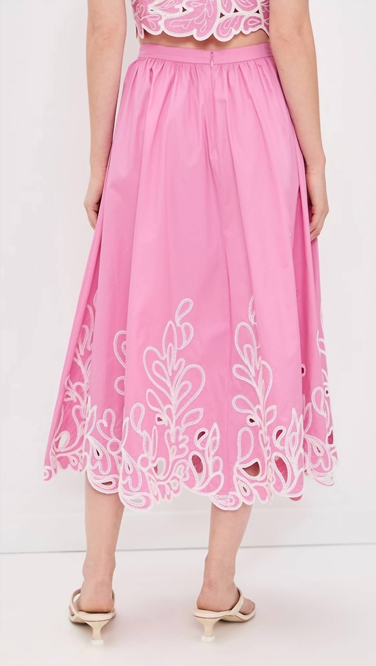 Cinq A Sept - Paisley Bloom Embroidered Espe Skirt