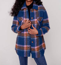 Charlie B - Long Sleeve Pockets Shirt Jacket