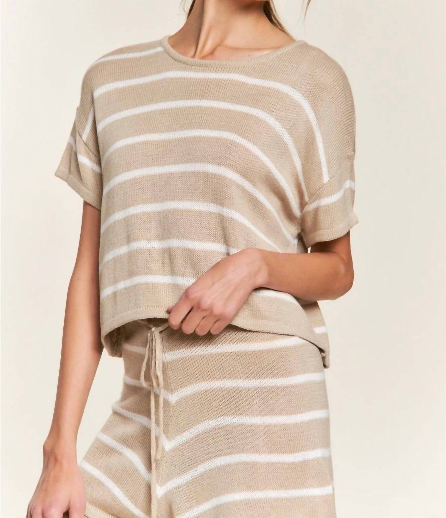 143 Story - Elsie Cropped Knit Tee