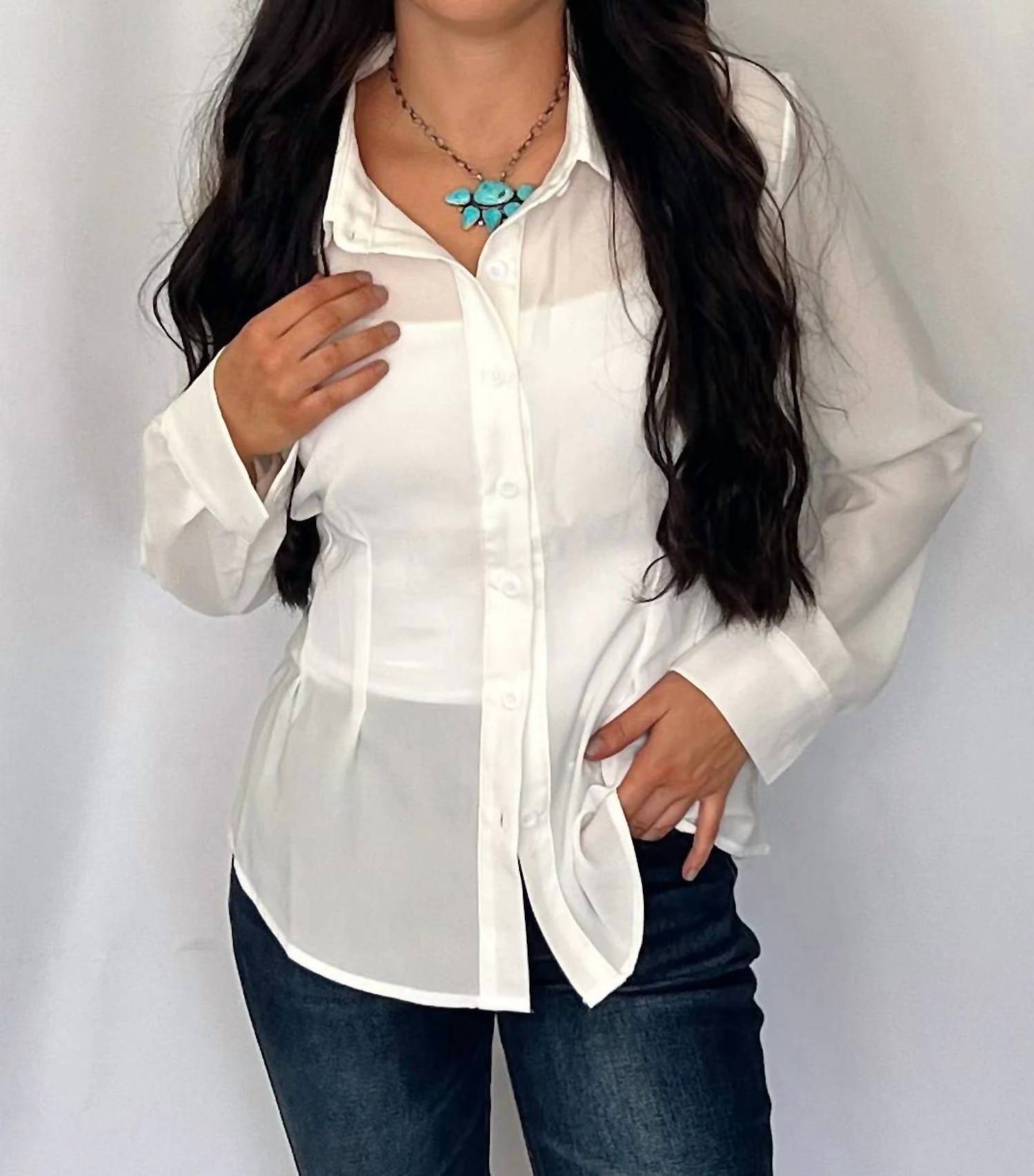 Lucky & Blessed - Long Sleeve Western Button-down Shirt
