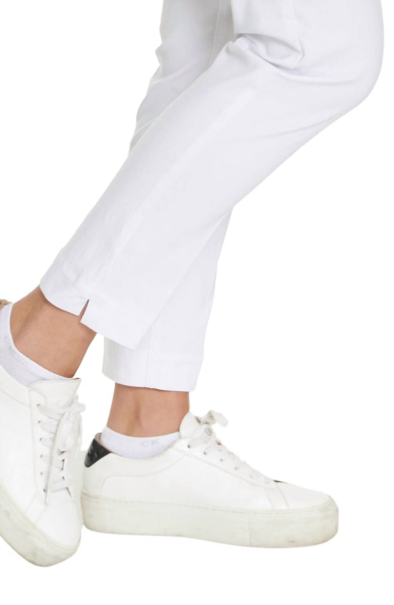 Slimsation By Multiples - Pull On Twill Ankle Pants