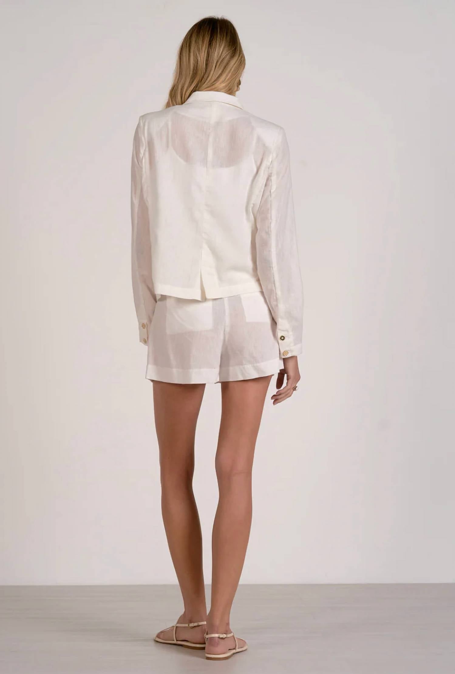 Elan - Cara Linen Blazer