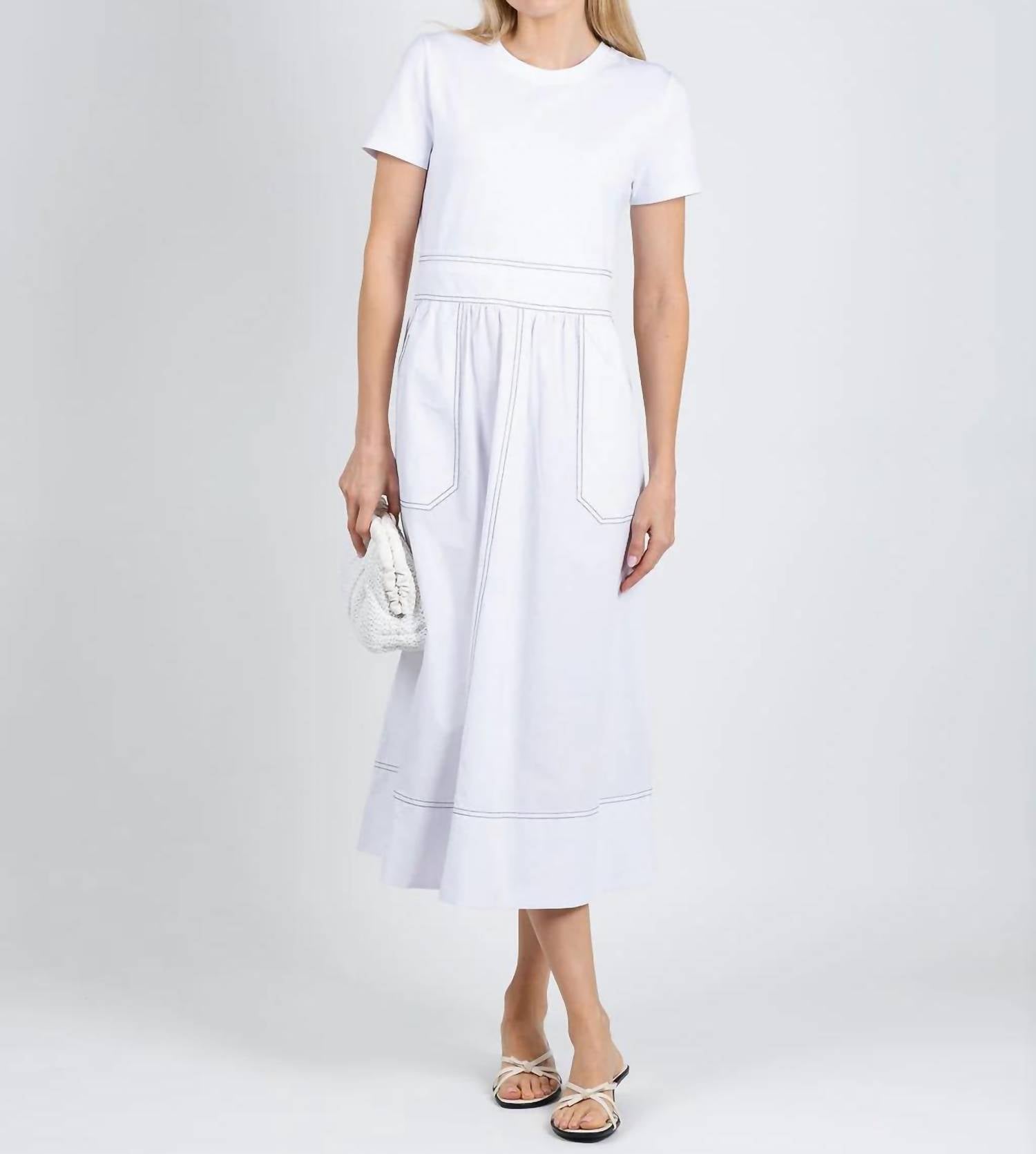 Elliott Lauren - Knit Woven Combo Dress